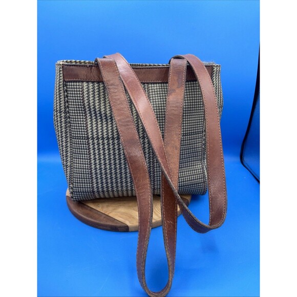 Vintage 80s Polo Ralph Lauren Tote Purse Leather Shoulder Bag Coated Shopper 90s - Picture 4 of 9